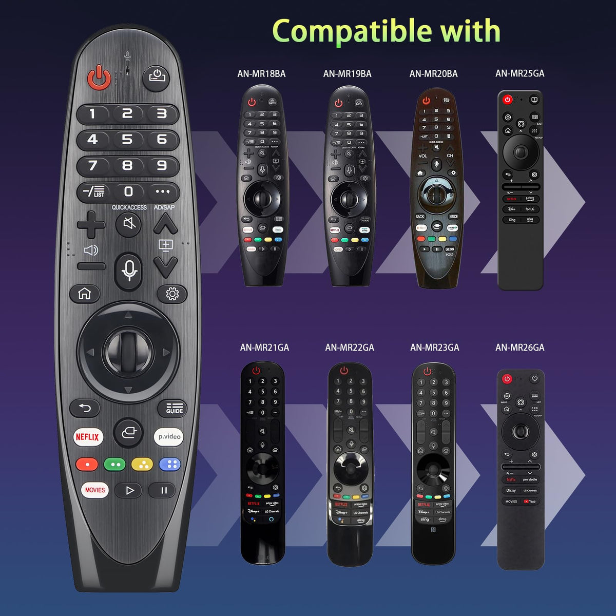 for Samsung-Smart-TV-Remote-Replacement, Universal for All Samsung TVs (BN59-01315A)