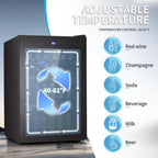 Antarctic Star Beverage Refrigerator Cooler 68 Can, Mini Fridge with Glass Door for Beer Drinks Wine,Freestanding Small Fridge with Electronic Temperature Control for Home and Bar,1.7 cu.ft