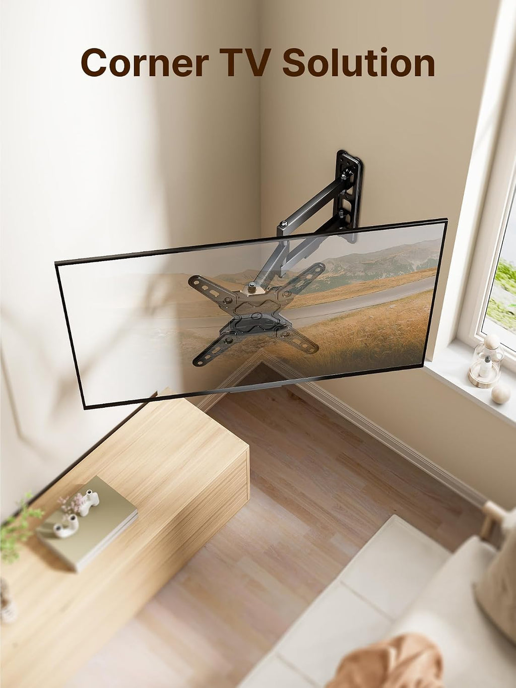monTEK Full Motion Small TV Wall Mount for 13-43 Inch TVs up to 44 lb