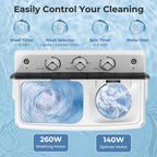 Giantex Portable Washing Machine, 20lbs Capacity, 12lbs Washer and 8lbs Spinner, Compact for Apartment RV, Gray & White, GX20313-PE