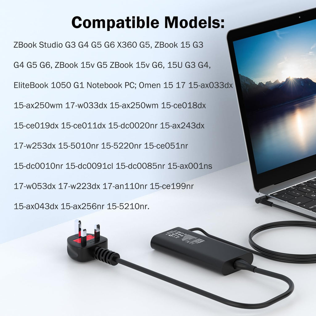 65W USB C Laptop Charger Compatible with HP Spectre Elitebook Chromebook