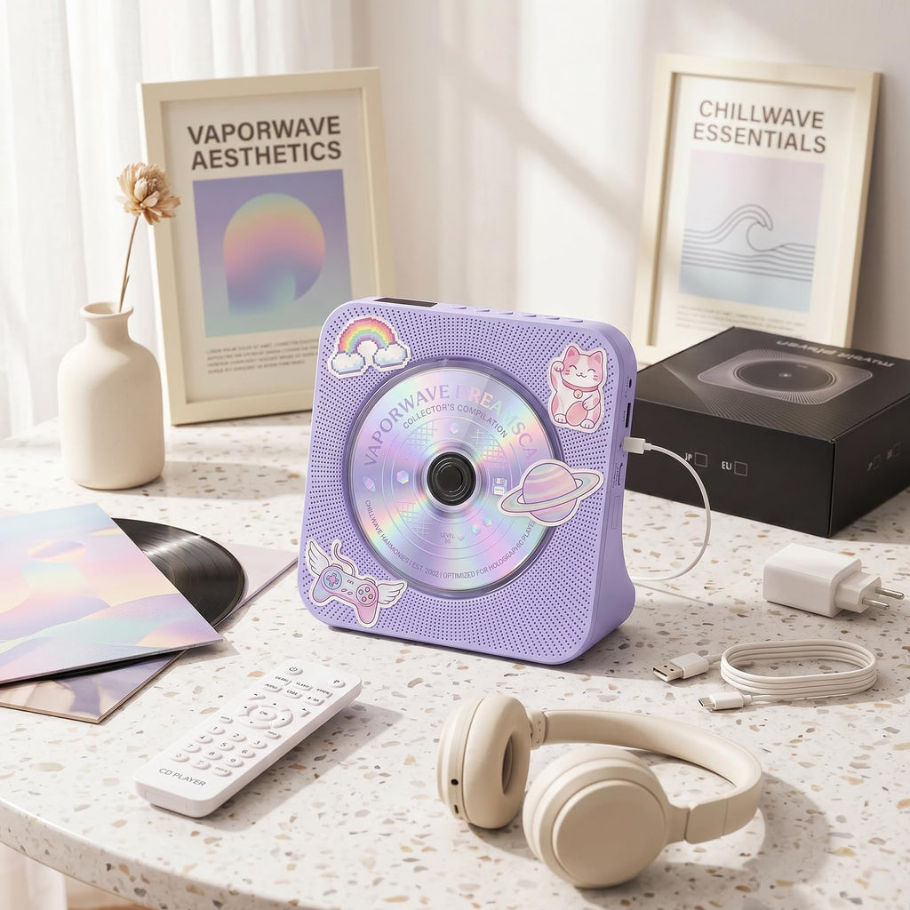Gueray CD Player Portable Bluetooth Desktop CD Players for Home