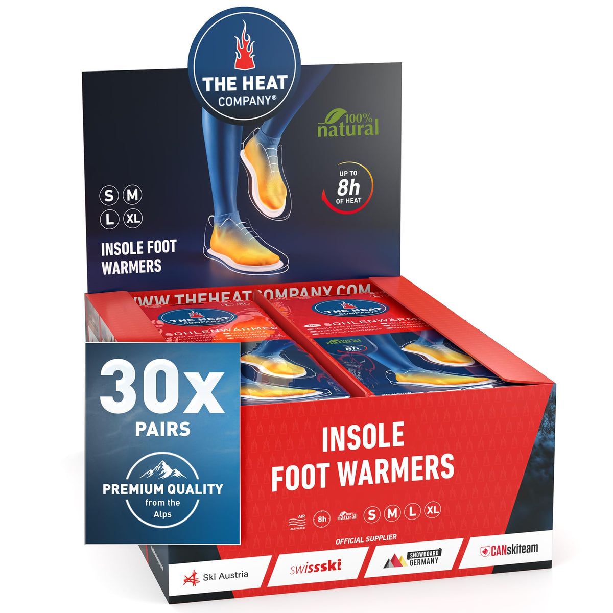 THE HEAT COMPANY Insole Foot Warmer - EXTRA WARM - 8 Hours Warm Feet