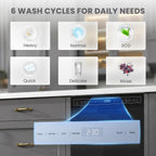 COMFEE' 18 Inch Built-in Dishwasher, Energy Star & NSF, Stainless Steel Tub