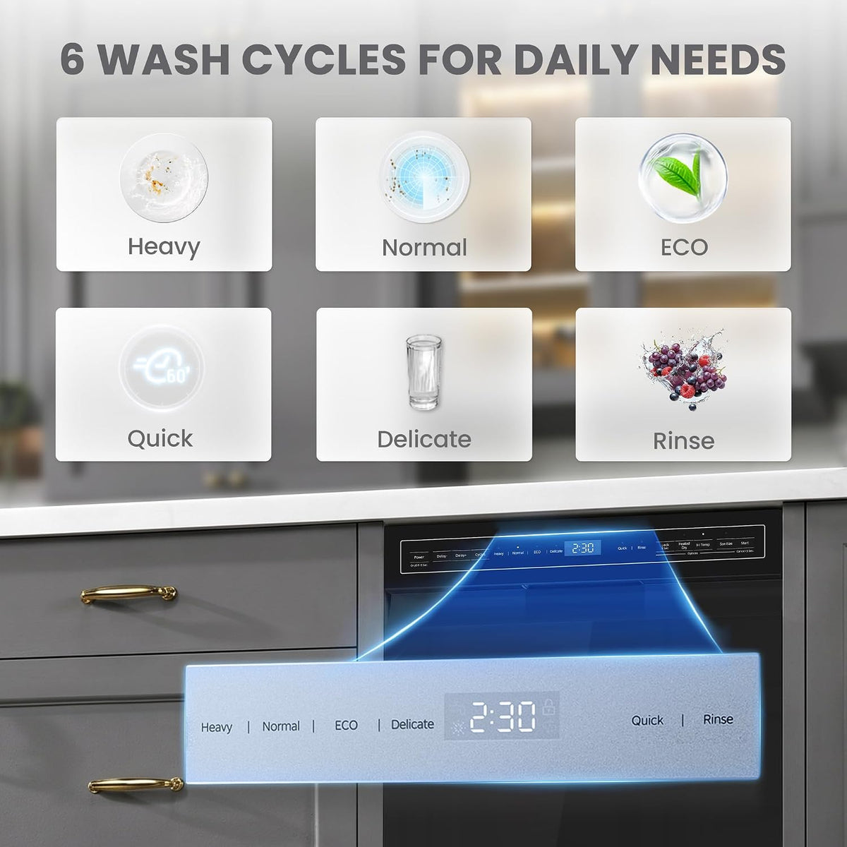 COMFEE' 18 Inch Built-in Dishwasher, Energy Star & NSF, Stainless Steel Tub