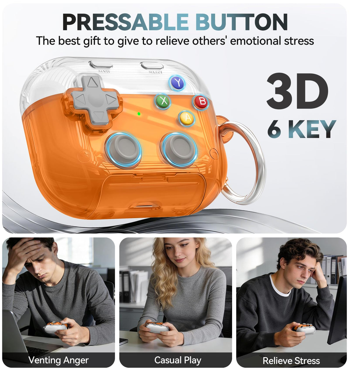 for AirPods Pro 3 Case Cover 2025 with Safety Lock-Clear White