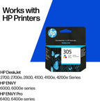 HP 305 Tri-colour Original Ink Cartridge