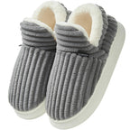 Misolin Slippers Women Clouds Bootie Corduroy Memory Foam Warm House Shoes