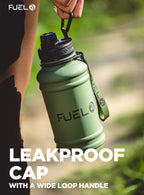 Fuel24 Stainless Steel Jug - 1.3 or 2.2 Litre Water Bottle - Extra Strong, BPA Free, Leak Proof - Large Gym Sports Bottle, 1.3L, 2.2L, Metal Bottle - Colour Options