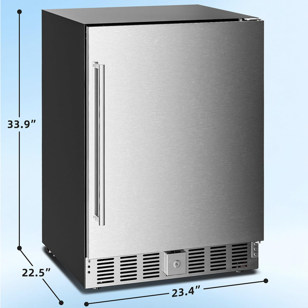 Antarctic Star 18L Mini Fridge Cooler 24Can, Beverage Refrigerator with Quiet Compressor, LED Light,Freestanding Small Fridge with Electronic Temperature Control for Home and Bar(40-61 ℉)