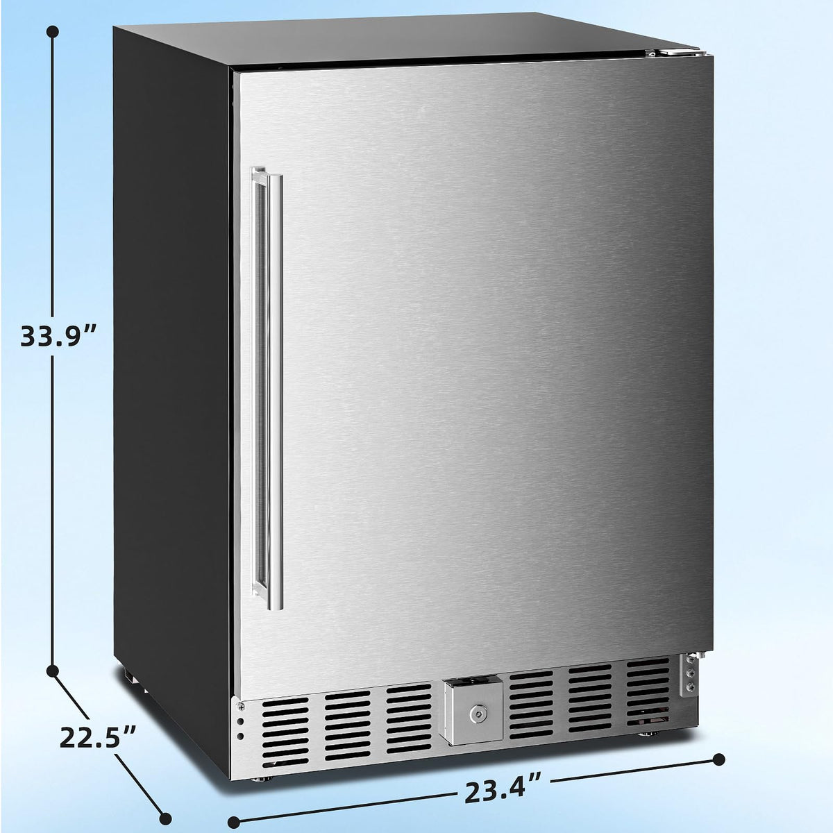Antarctic Star 18L Mini Fridge Cooler 24Can, Beverage Refrigerator with Quiet Compressor, LED Light,Freestanding Small Fridge with Electronic Temperature Control for Home and Bar(40-61 ℉)