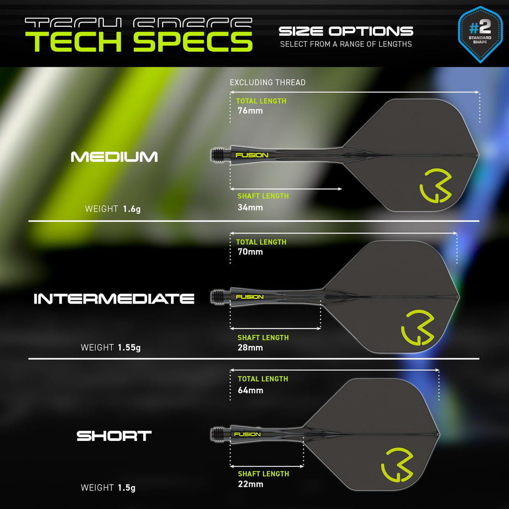 WINMAU | Fusion Integrated Dart Flights & Dart Stems | No.2