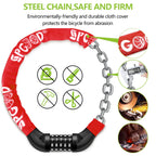 SPGOOD Bike Lock with Combination, Bicycle Lock with Chain(Camouflage)
