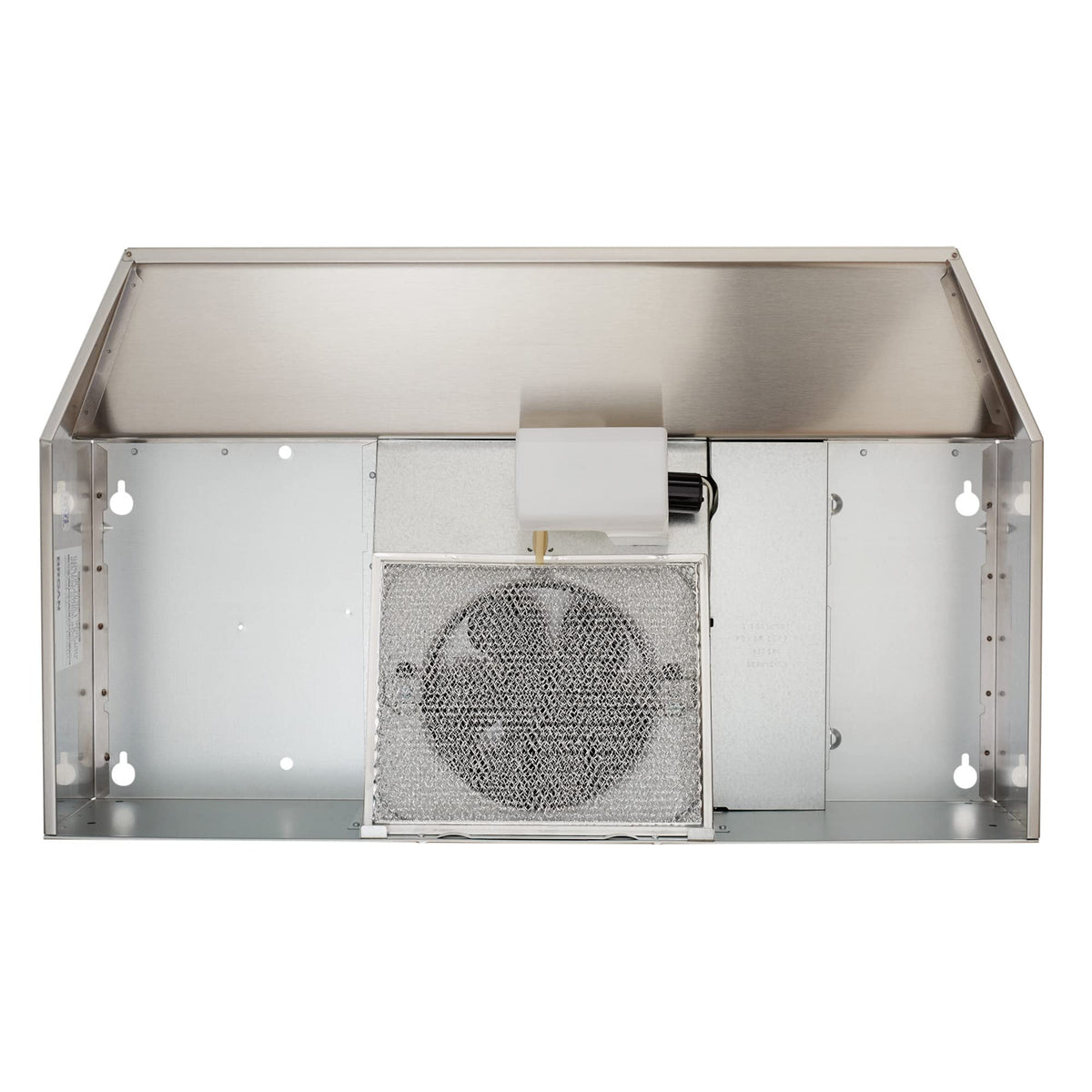Broan-NuTone F403011 Insert with Light, Exhaust Fan for Under Cabinet Two-Speed Four-Way Convertible Range Hood, 30-Inch, White on White