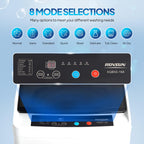 ROVSUN 25LBS Full-Automatic Washing Machine and 3.5CuFt Portable Clothes Dryer Set, Compact Laundry Washer and Dryer Combo Set with Stainless Steel Inner Tub, for Apartment, Dorms, Home