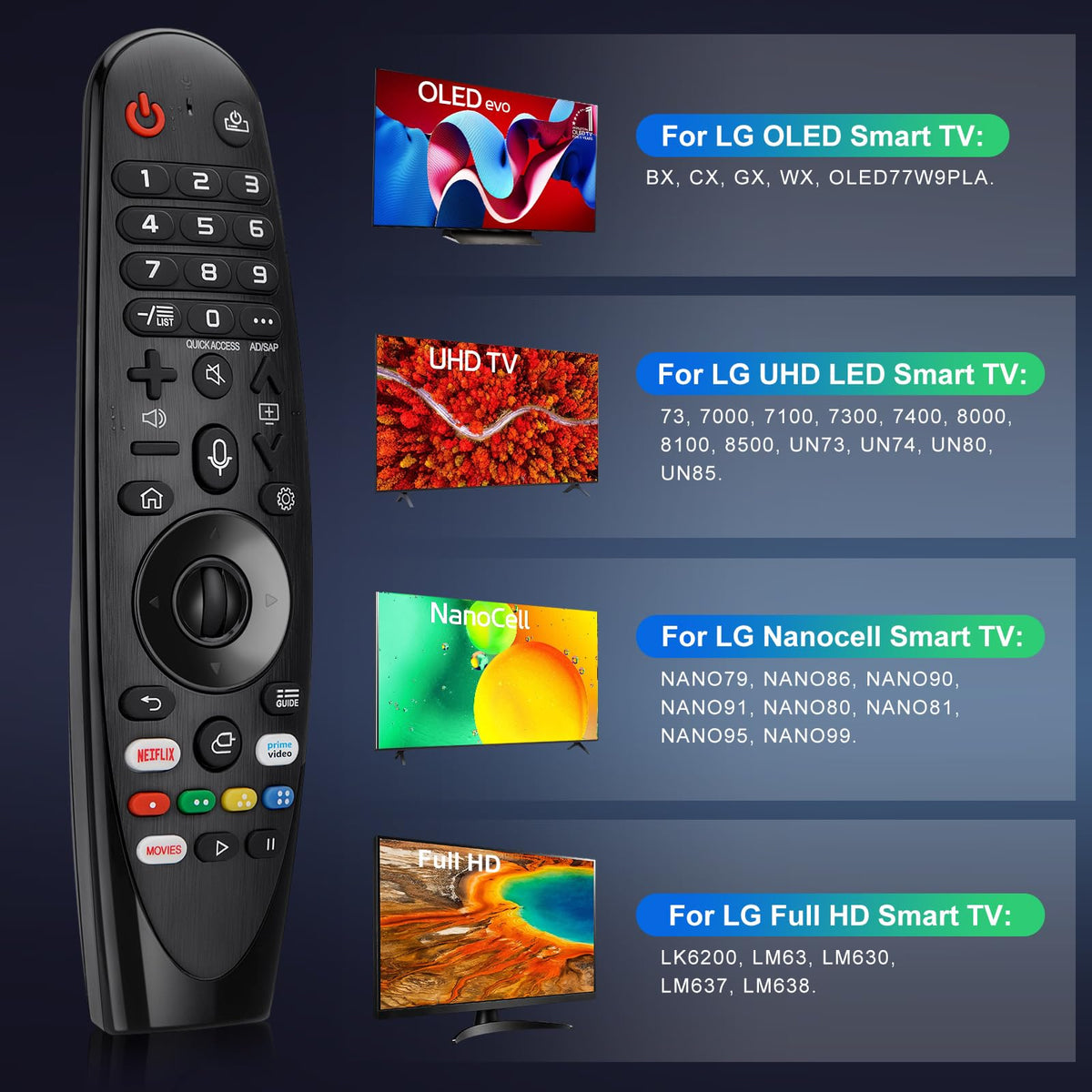 Universal TV Remote for Hisense-Smart-TV-Remote-Control-Replacement