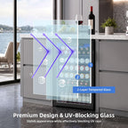 Antarctic Star Beverage Refrigerator Cooler 68 Can, Mini Fridge with Glass Door for Beer Drinks Wine,Freestanding Small Fridge with Electronic Temperature Control for Home and Bar,1.7 cu.ft