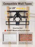 Mounting Dream Full Motion TV Wall Mount for 32-70 Inch TVs up to 110lbs