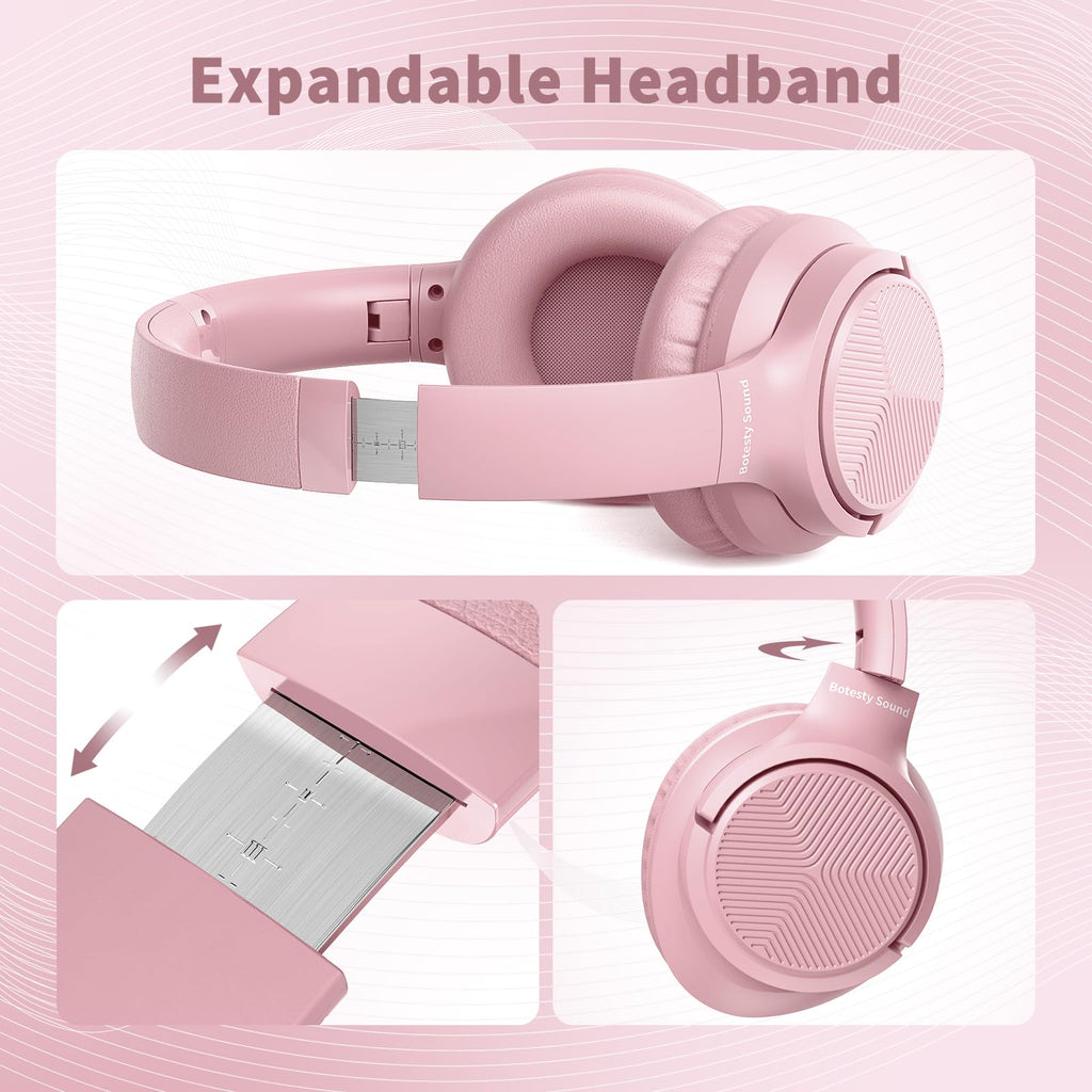 Botesty Sound Headphones Wired with Mic for School, 3.5mm Plug in, Purple