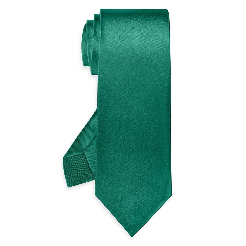 URAQT Men Solid Satin Necktie, 8cm Classic Formal Tie