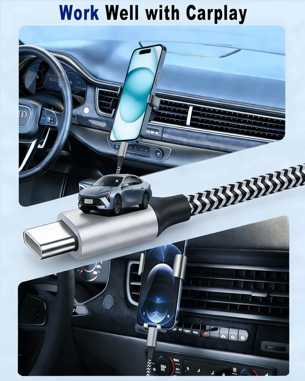 USB C Charger Cable,3Pack 1M/3FT USB to USB C Cable,Type C Fast Charging