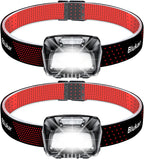 Blukar Head Torch Rechargeable, [2 Pack] 2000L Super Bright LED Headlamp