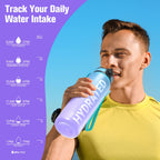 Sahara Sailor Water Bottle 1L, Leakproof Tritan Bottle with Time Marker