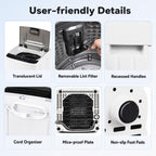 COSTWAY 8.8LBS Portable Washing Machine, Full-Automatic w/Drain Pump, White