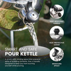 GREEN HAVEN Camping Stove Bundle – Portable Gas Stove, Camping Kettle & 4 Butane Gas Canisters | 2100W Gas Cooker with Carry Case | EN417 | Camping Gas Stove with Auto-Ignition, Adjustable Flame