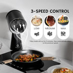 AIRTHEREAL Portable Range Hood with Rechargeable Battery, 3-Speed Suction