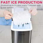 Frigidaire, 26 lb per day, Countertop Bullet Ice Maker, Stainless Steel