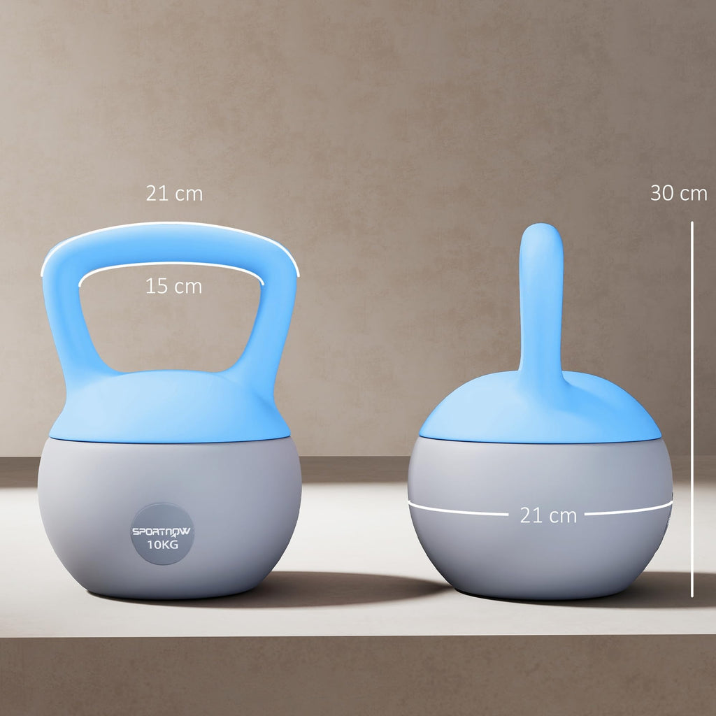 SPORTNOW 4/6/8/10/12kg Soft Kettlebell with Non Slip Handle Grey
