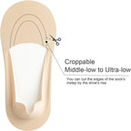 No Show Trainer Socks Womens, Non Slip Invisible Socks for Ladies