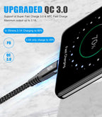 2-Pack 1M USB C Cable 3.1A Fast Car Charger Cable Compatible for iPhone 17 air 16 15 Plus Pro Max, Samsung Flip/Fold 7 6 5 4 3 S26 S25 S24 S10 S20 S21 S22 S23 A16/15/14/13/12 A35/A34 A56/55/54, Pixel