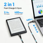 Micro USB Cable 2M 2PACK Android Charger Cable Fast Charging Cable Nylon Micro USB Charger cable Samsung Galaxy S7 Edge S6 S5 J7 J5 J6 J3 Note A6 A10,Sony,LG,Kindle,Xbox,PS4,Tablets,Nexus,Sony