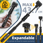 Bicycle Pump Mini Bike Pump Aluminum Alloy Cycle Pump for Presta & Schrader Valve, Portable Lightweight Bike Tyre Pump Fast Tyre Inflation Mini Air Pump For Mountain Road Bike Ball Pump