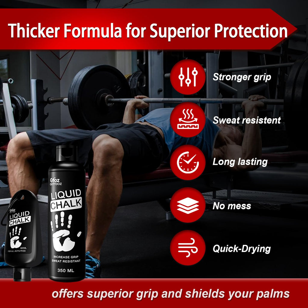 Liquid Chalk 60mL & 350mL for Weightlifting, Climbing & Gymnastics