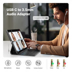 UGREEN 2 Pack USB C to 3.5mm Audio Adapter Type C to Aux 24bit/96kHz, Grey