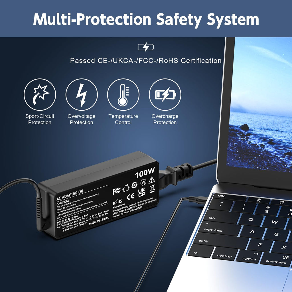 65W Laptop Charger Compatible With HP Pavilion EliteBook ProBook Series