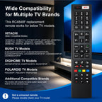 2 Pack Universal Remote for Samsung TV Remote Control with Prime Video, Netflix, Rakute TV Button, Samsung Remote Controls for Smart TV LCD UHD LED Hdtv QLED 3D 4K 8K TVs All