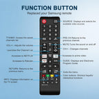 2 Pack Universal Remote for Samsung TV Remote Control with Prime Video, Netflix, Rakute TV Button, Samsung Remote Controls for Smart TV LCD UHD LED Hdtv QLED 3D 4K 8K TVs All