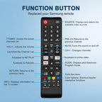 2 Pack Universal Remote for Samsung TV Remote Control with Prime Video, Netflix, Rakute TV Button, Samsung Remote Controls for Smart TV LCD UHD LED Hdtv QLED 3D 4K 8K TVs All