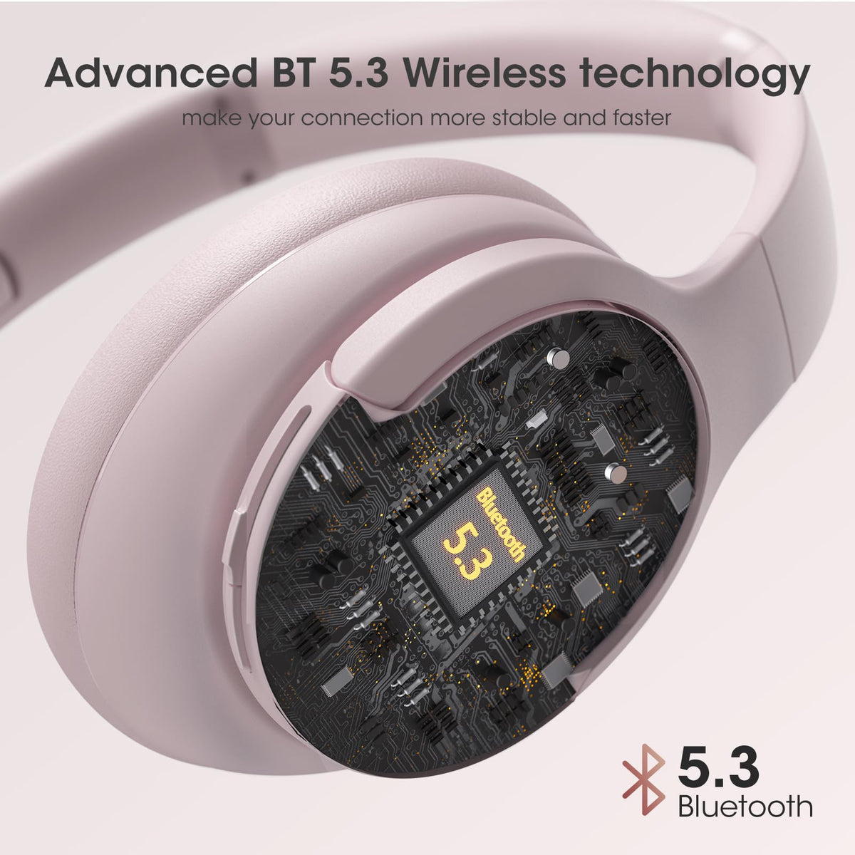 DOQAUS Bluetooth Headphones Over Ear, Headphones Wireless with 90H Playtime