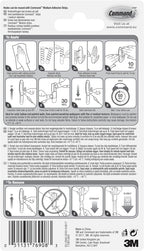 Command Medium Designer Hooks, 6 White Hooks and 9 Adhesive Strips