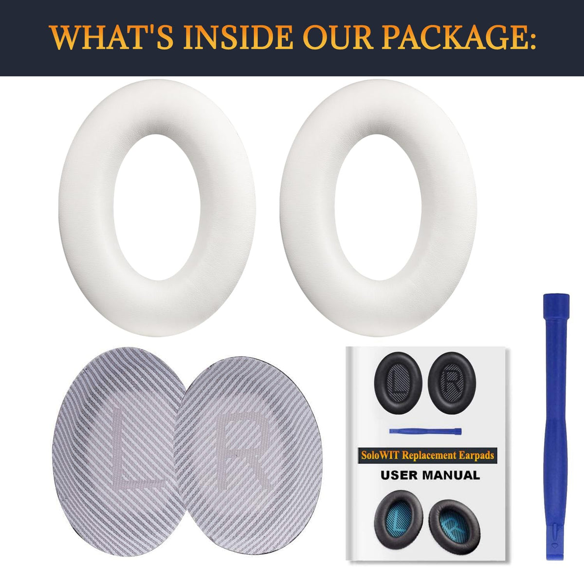 SoloWIT Earpads for Bose QC35 & QC35 ii - Brilliant Blue