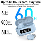 TOZO NC9 Hybrid Active Noise Cancelling Wireless Earbuds, 60H, LED Display