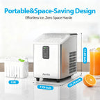 Aeitto Ice Maker Countertop 26lbs/24H Ice Makers Ready in 6-Min 8 Ice Cubes