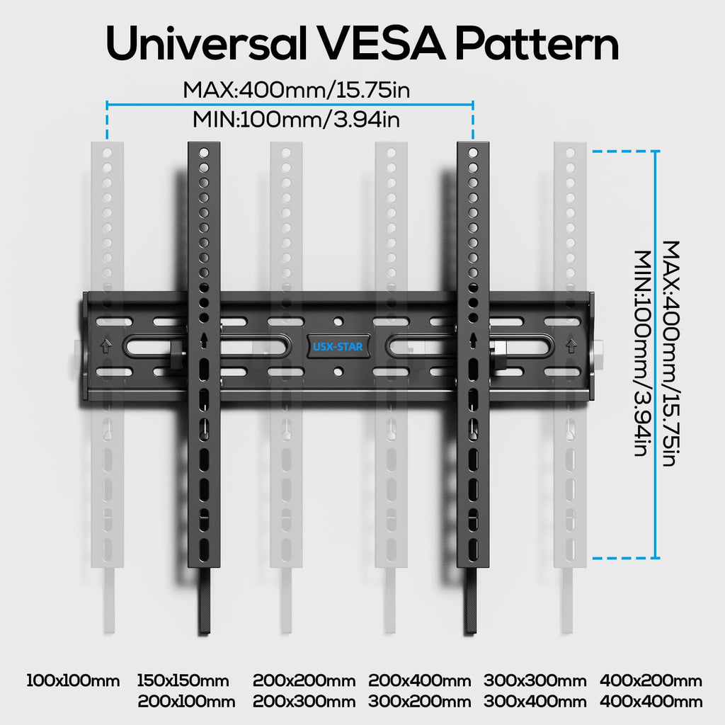 USX STAR Tilting TV Wall Mount Bracket for 32 42 43 50 55 60 Inch TVs