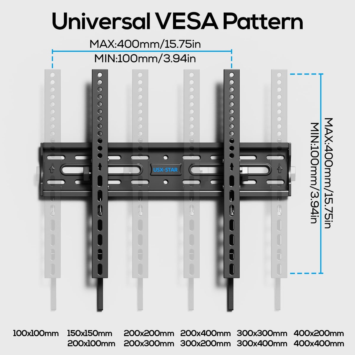 USX STAR Tilting TV Wall Mount Bracket for 32 42 43 50 55 60 Inch TVs