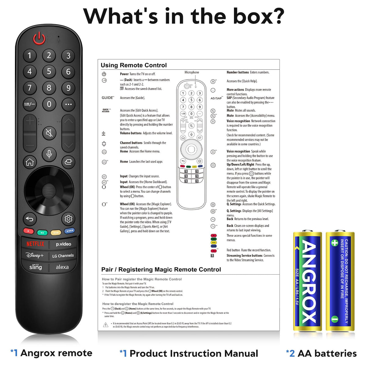 Universal Backlit Remote for LG Smart TV Remote Control Replacement